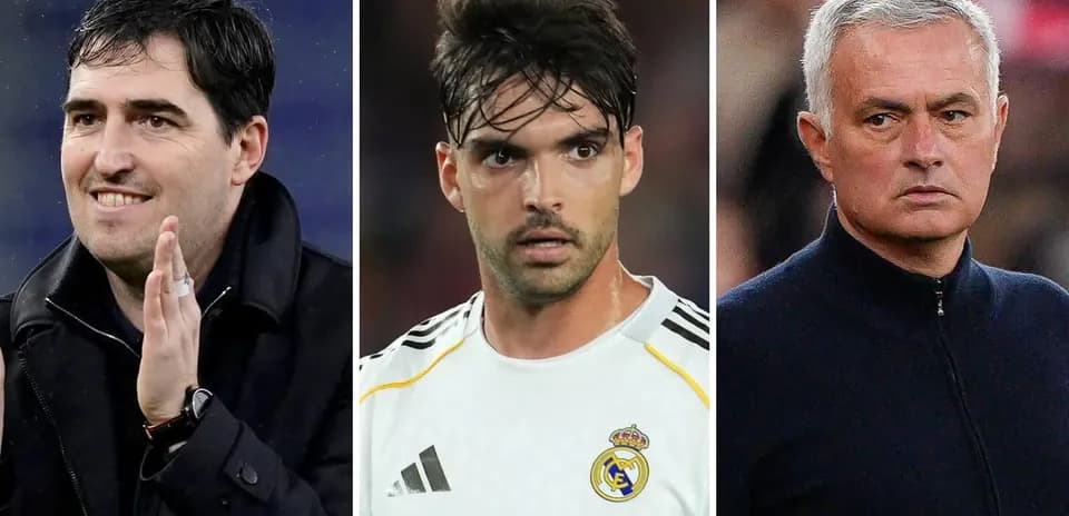 Three football coaches and a player in portraits