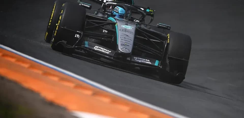 Formula 1 car racing on track during event