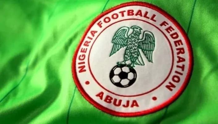 Nigeria Football Federation logo on green jersey