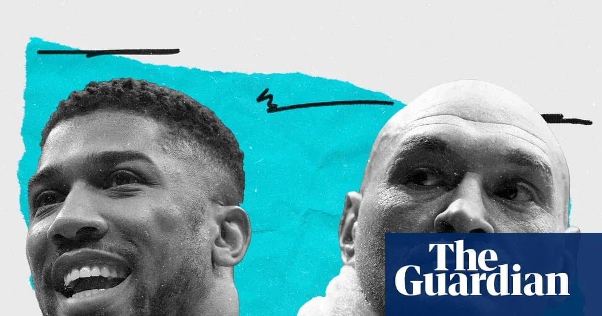 Anthony Joshua and Tyson Fury facing each other