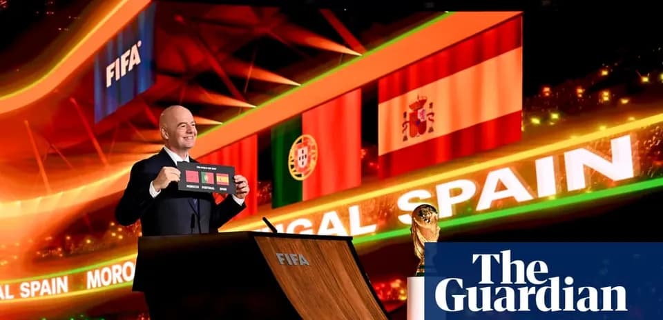 FIFA official presenting World Cup draw results