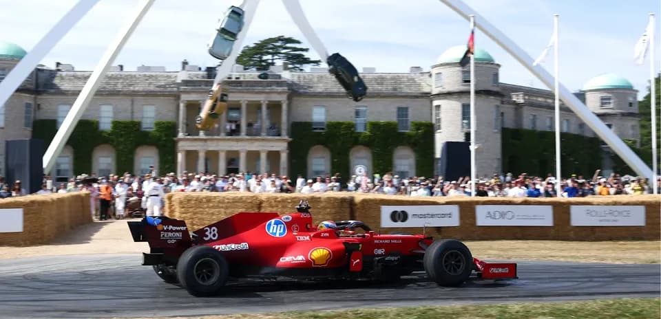 Formula 1 car racing at Goodwood Festival of Speed