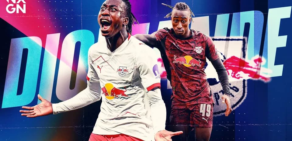 Diohane Diaby celebrating during RB Leipzig match