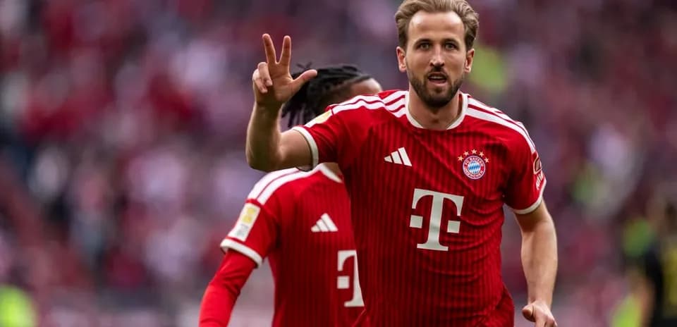 Bayern Munich player celebrating a goal