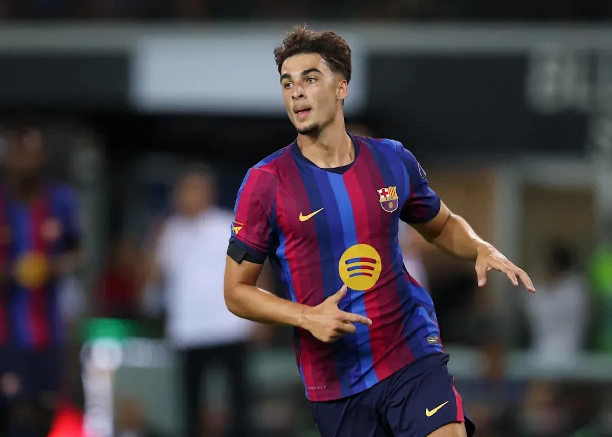 Barcelona player celebrating during a match