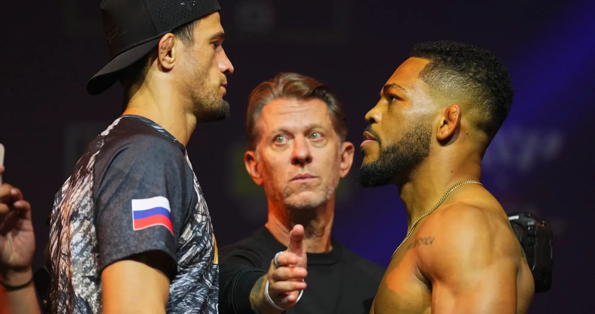 Fighters facing off at weigh-in event