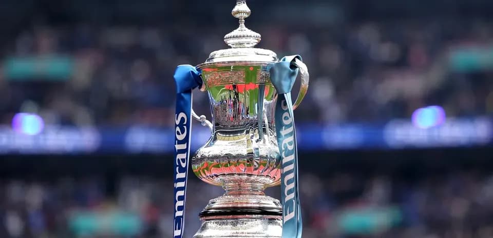 Emirates FA Cup trophy on display at stadium