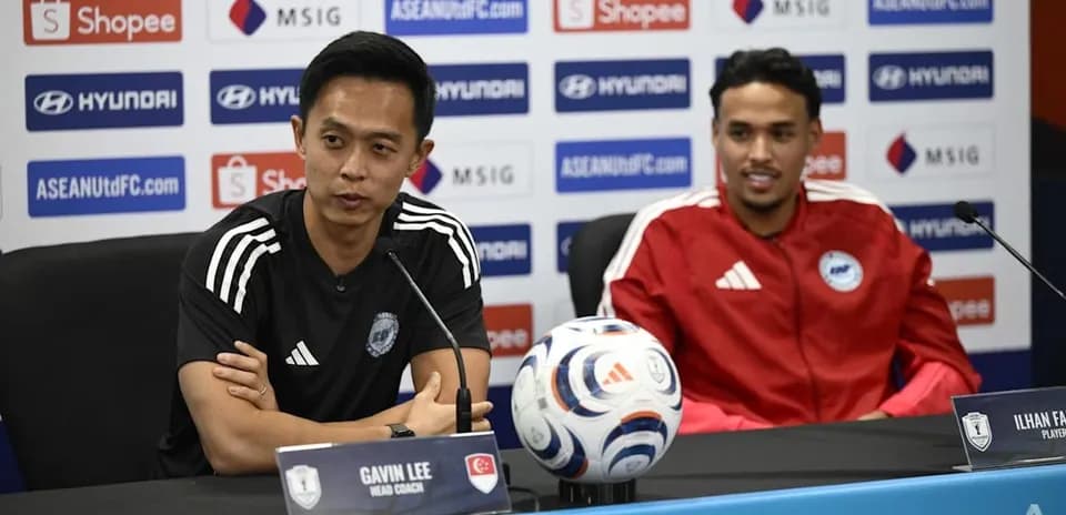 Gavin Lee and Ilhan Fandi at press conference