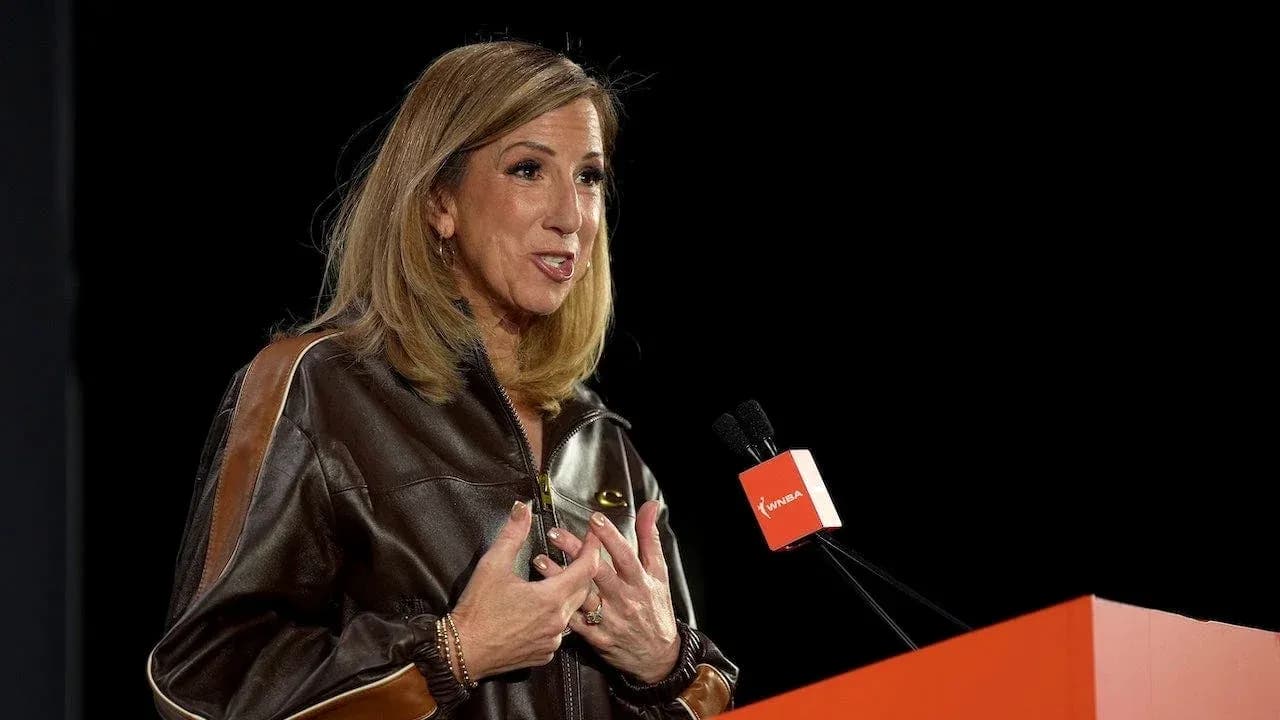 Spokesperson speaking at a WNBA press conference