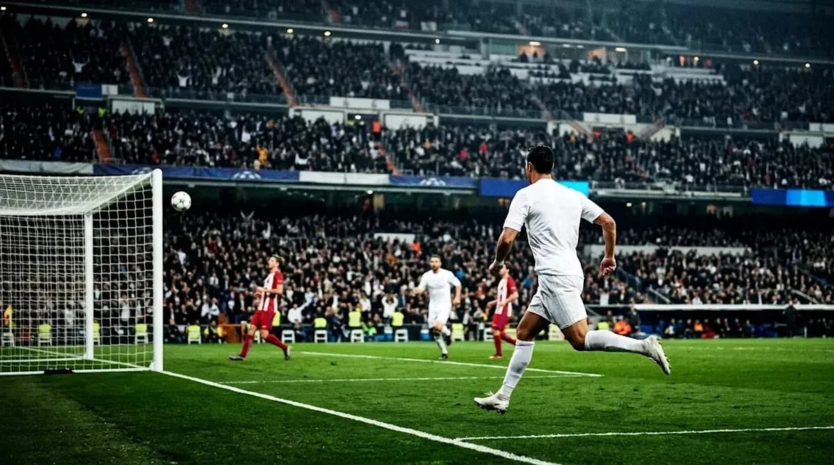 Futbol o'yinida to'p darvozaga yo'l olmoqda