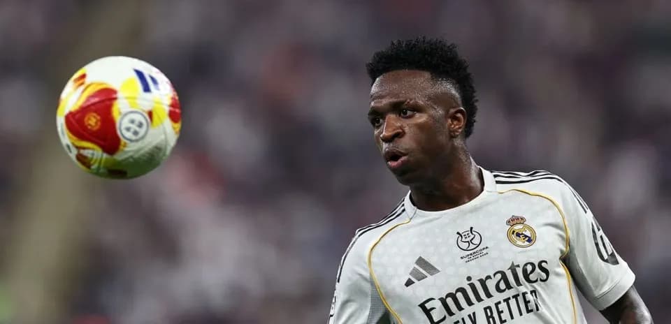Vinicius Jr. passing the ball during a match