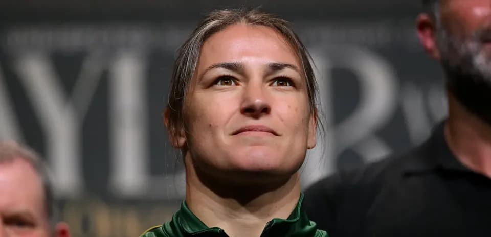 Athlete posing during a pre-fight event