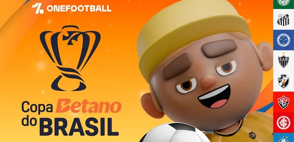 Copa Betano do Brasil logo with animated character