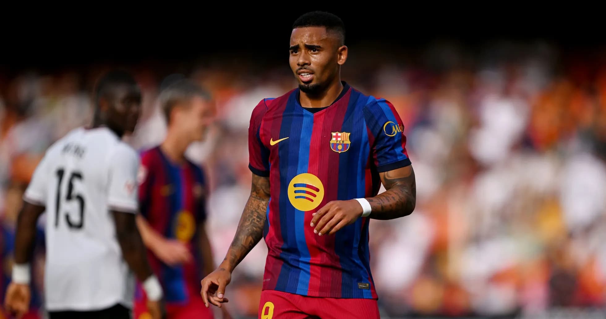 Barcelona player in action during match