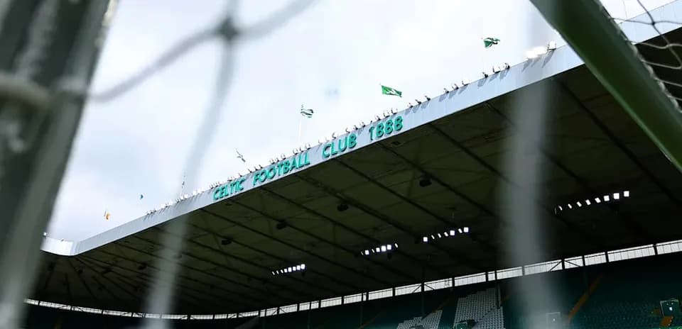Celtic Park stadium view from behind the goal