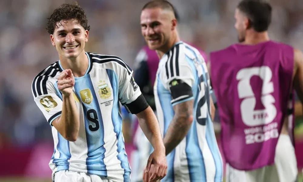 Argentinian player celebrating during match