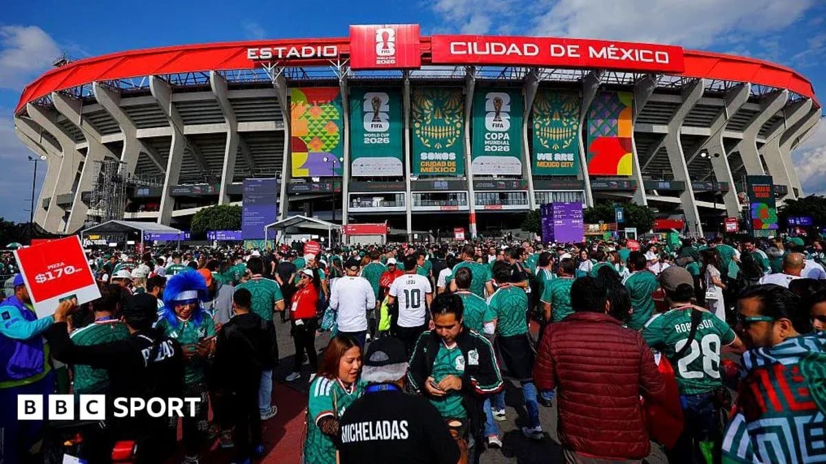 Fans gathered outside Estadio Ciudad de México
