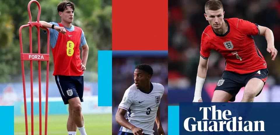 England players training and competing during match