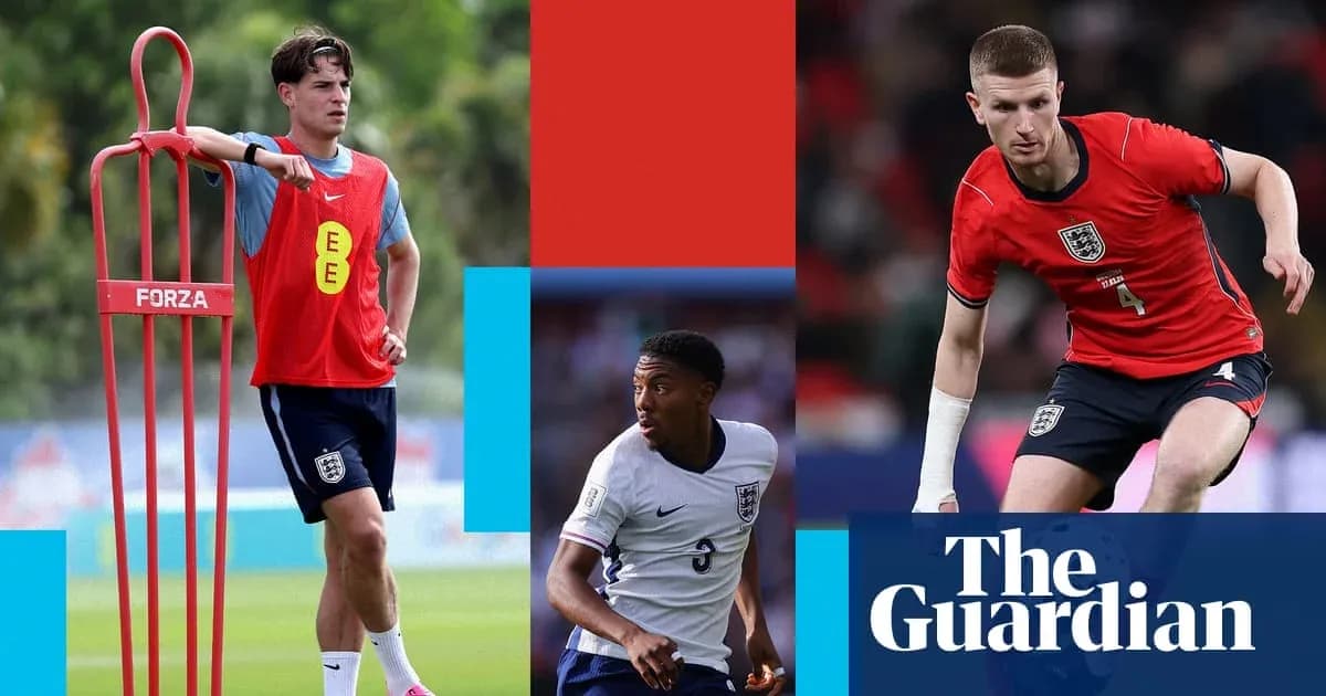 England players training and competing during match