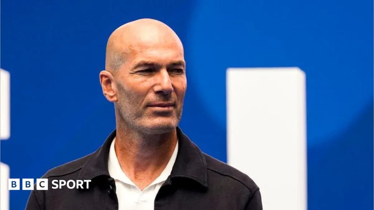 Zinedine Zidane speaking at an event