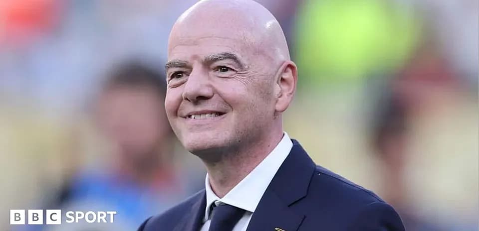 FIFA president smiling at event