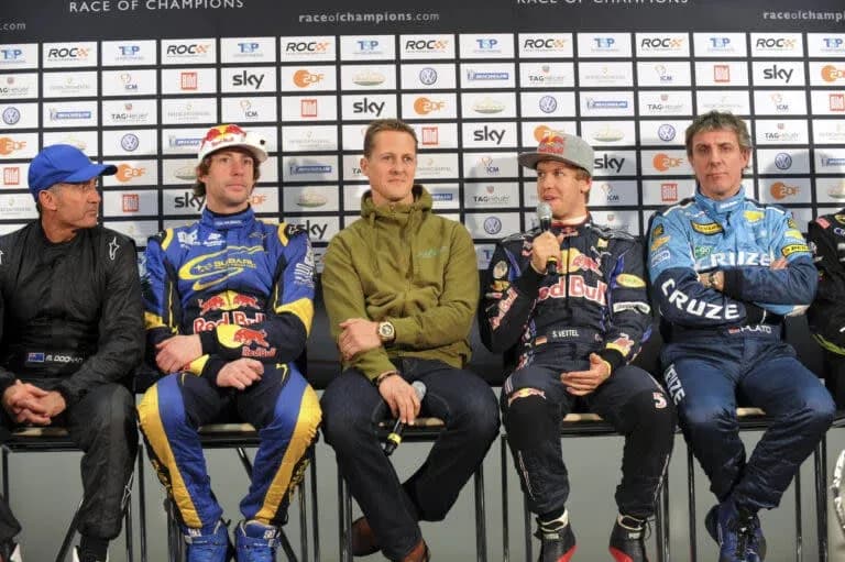 Drivers seated at Race of Champions press conference