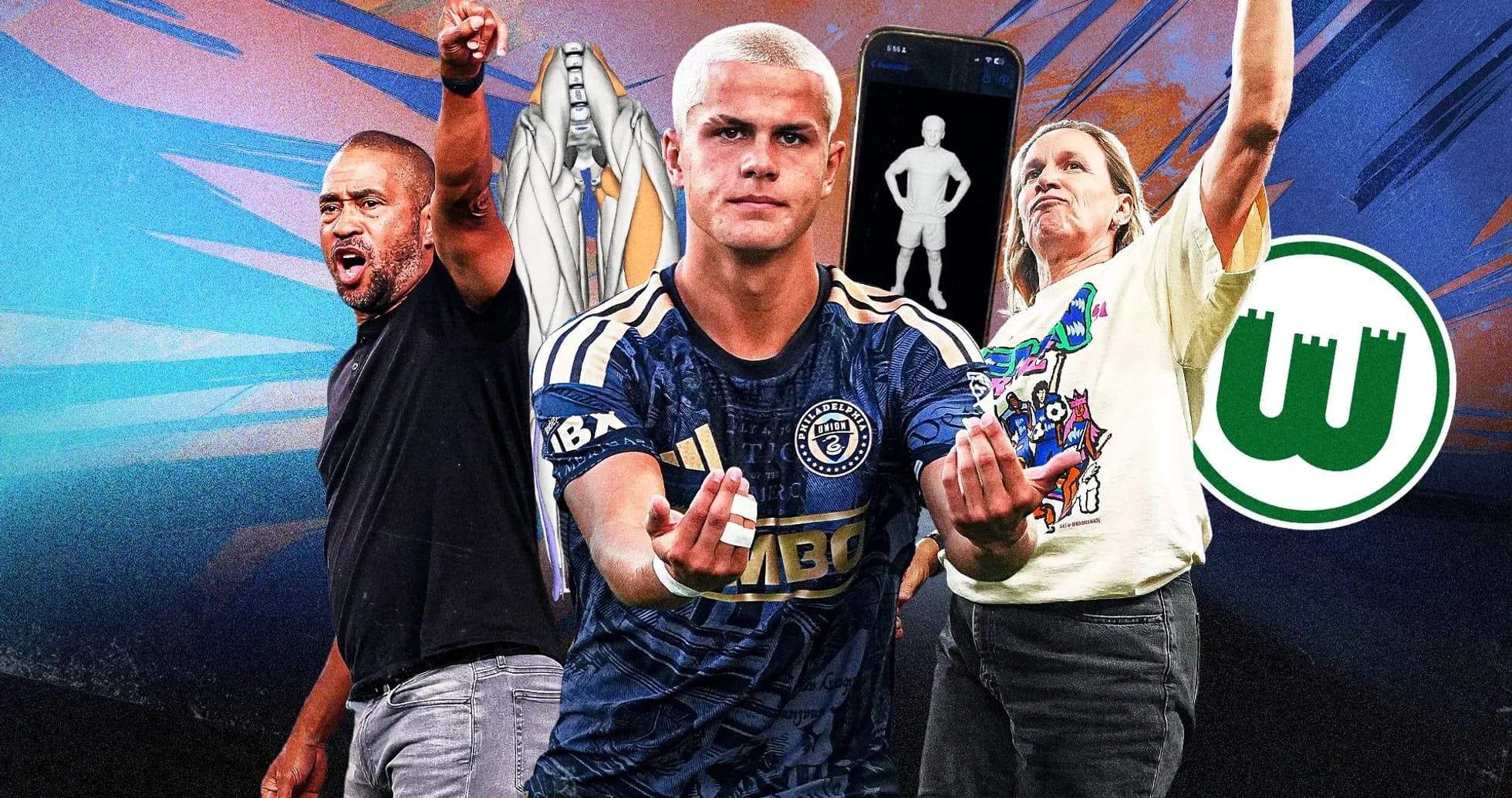 Futbolchilar va muxlislar turli pozitsiyalarda