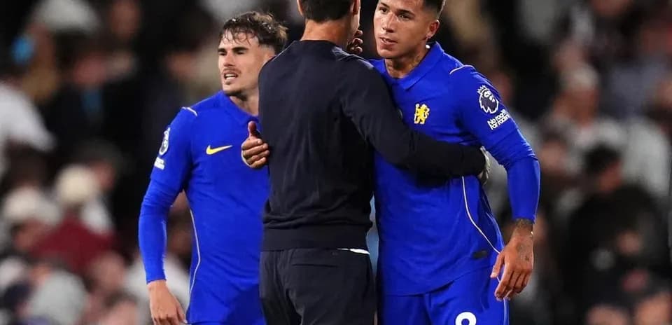 Chelsea players and coach interacting after match