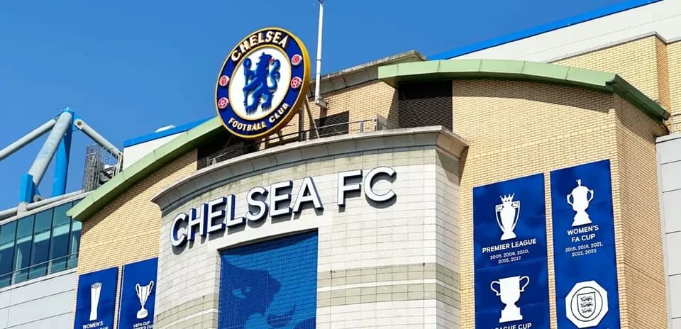 Chelsea FC logo and club achievements displayed