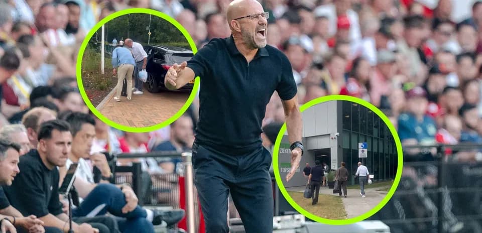 Coach gesturing passionately on the sidelines during match