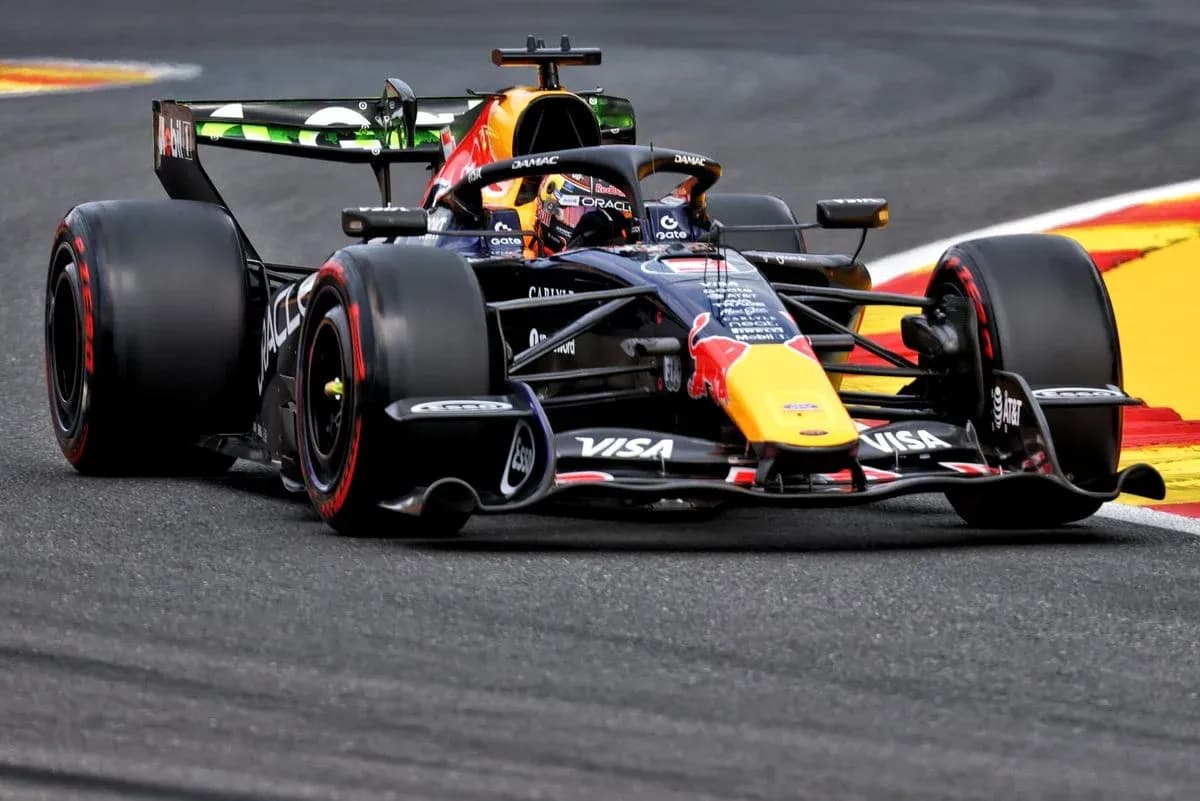 Red Bull Racing car navigating a racetrack