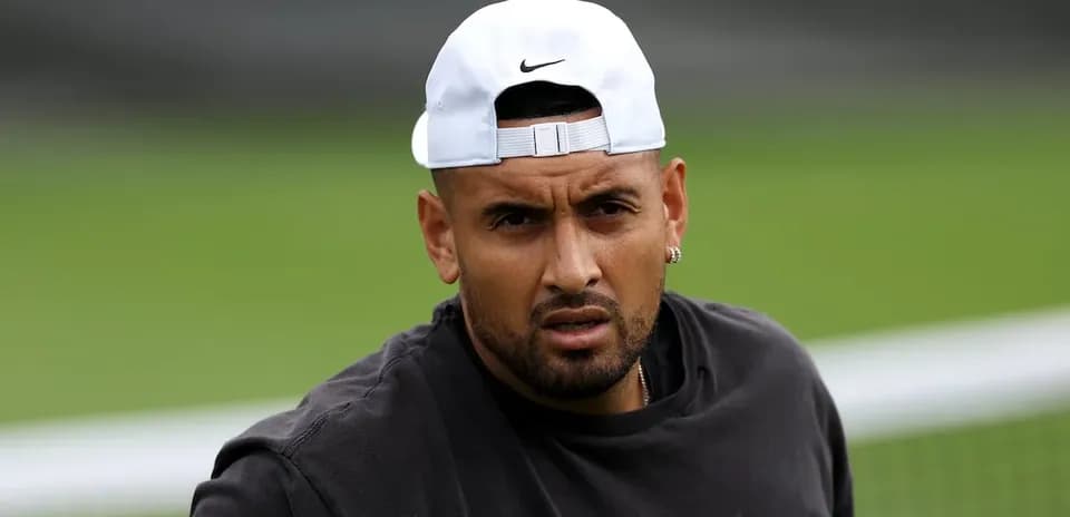 Tennis player wearing a cap on the court