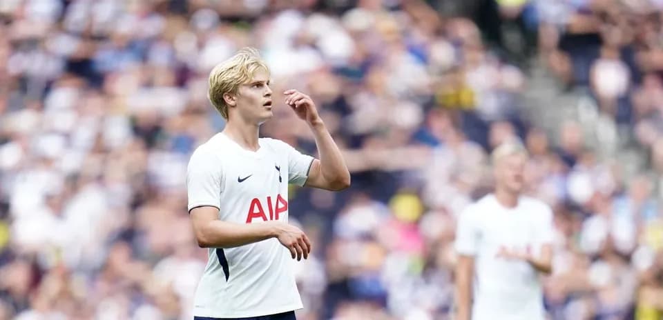 Tottenham player on the pitch during match