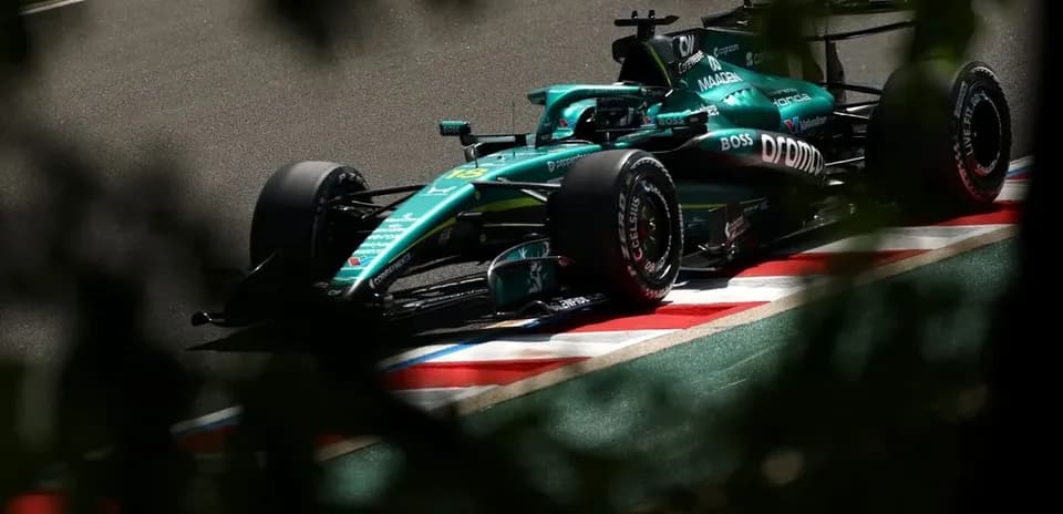Formula 1 car on track during a race