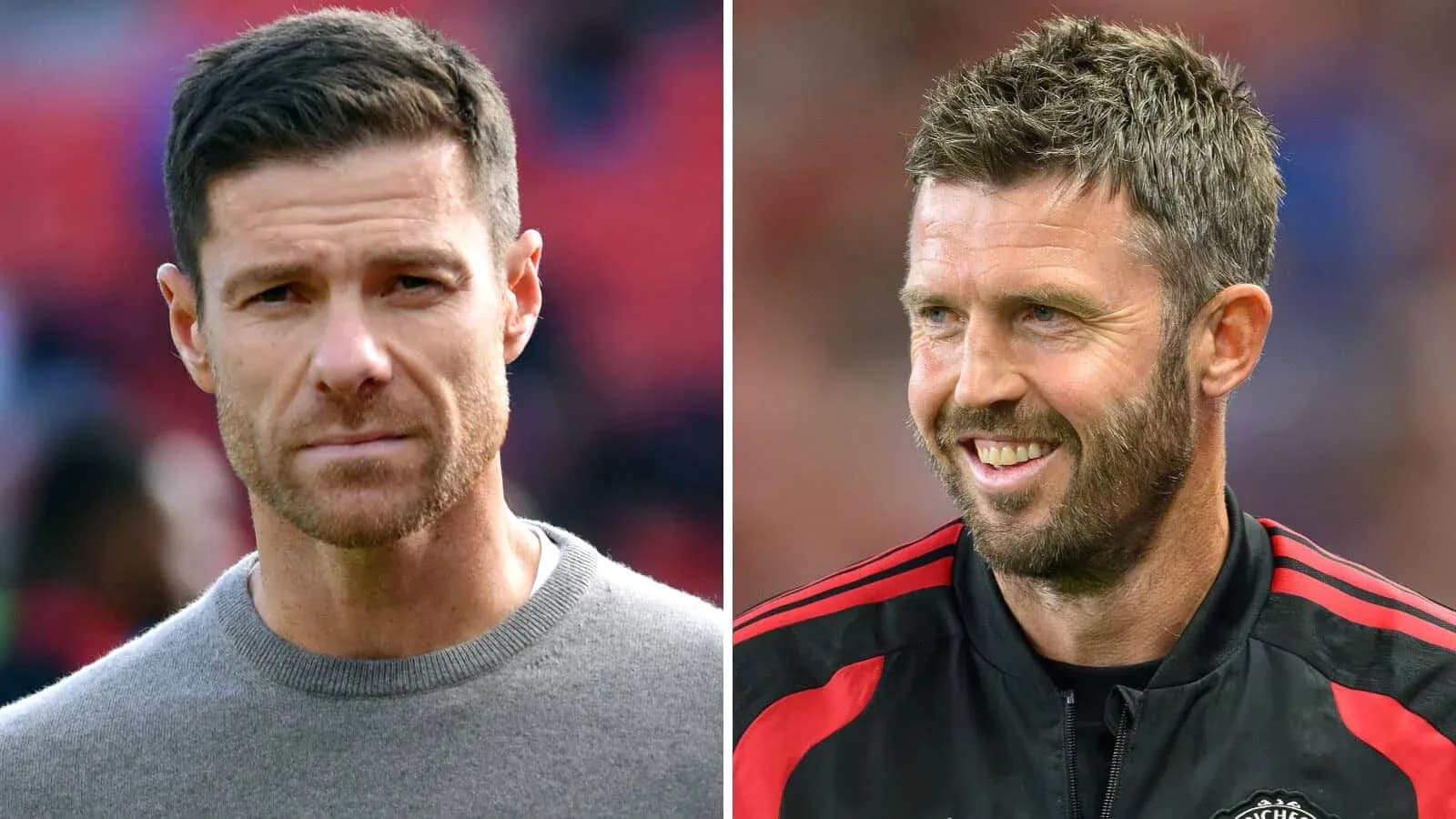 Two football coaches in different outfits during event