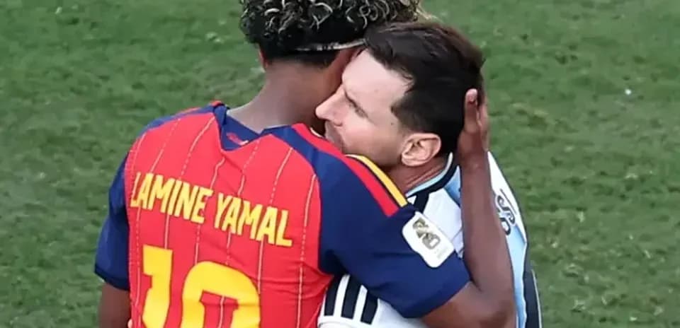 Players embracing after match on the field