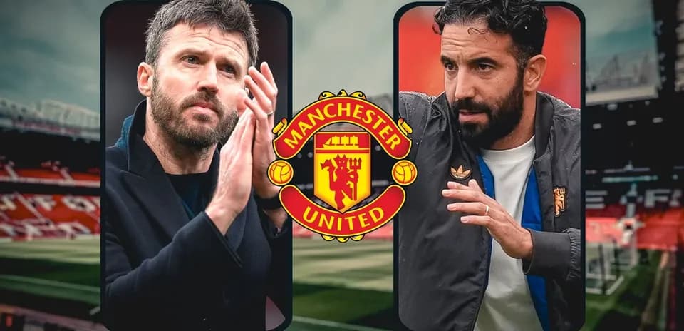 Manchester United coaches discussing strategy at Old Trafford