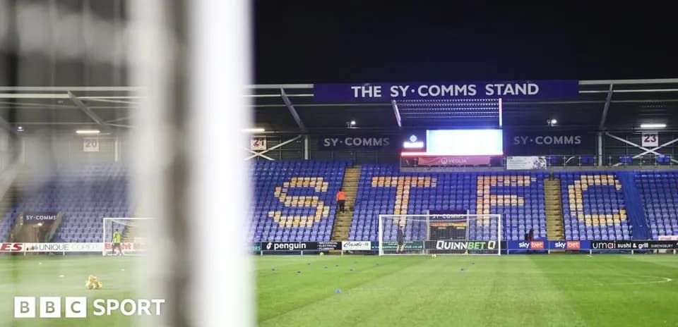 STFC letters displayed on stadium seating area