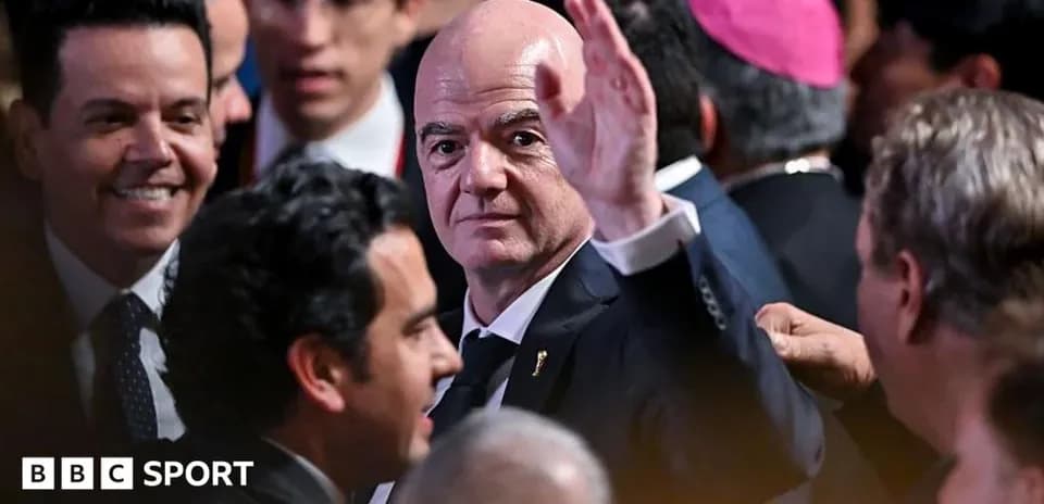 FIFA president greeting crowd at event