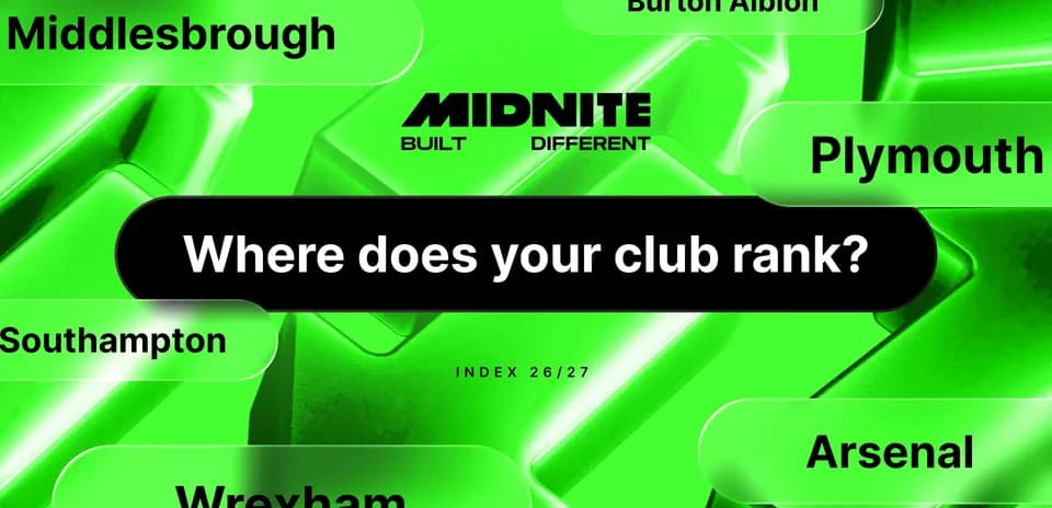 Text graphic displaying various football clubs and rankings