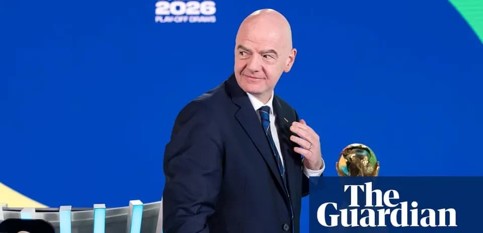 FIFA president at 2026 World Cup playoff draw
