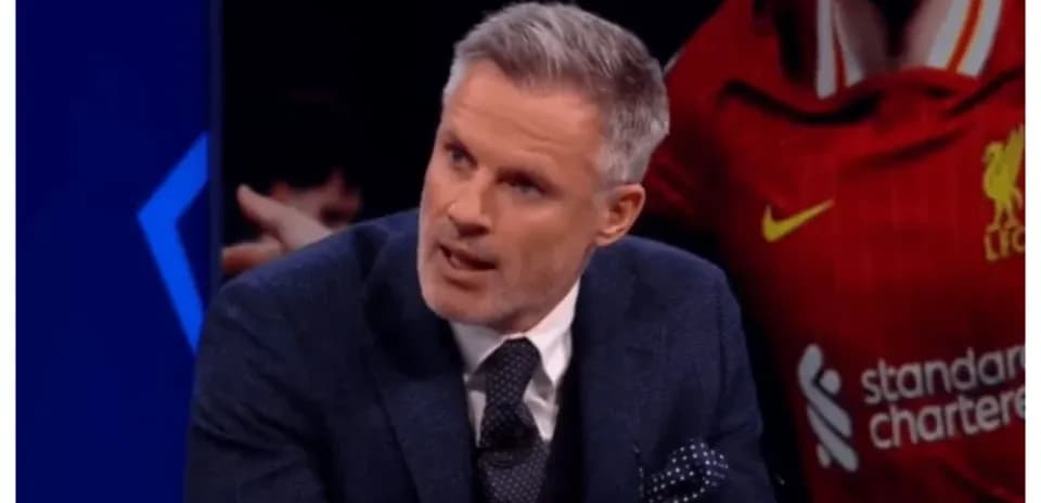 Analyst discussing football match on television set