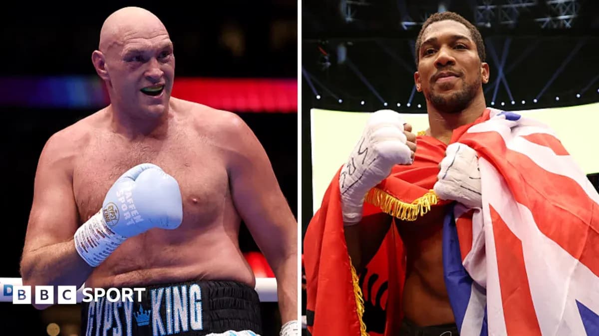 Tyson Fury and Anthony Joshua before boxing match