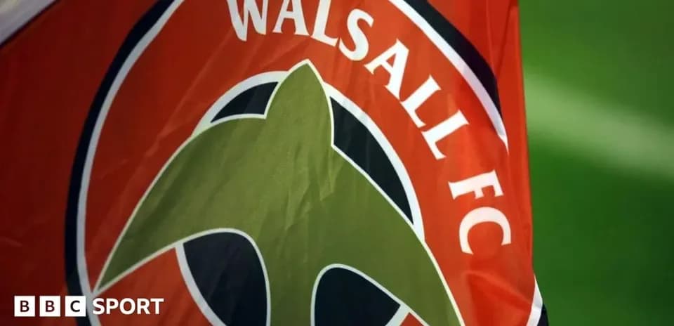 Walsall FC flag displayed at stadium