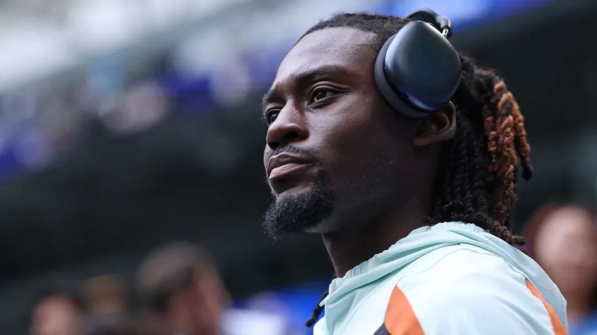 Player wearing headphones before the game