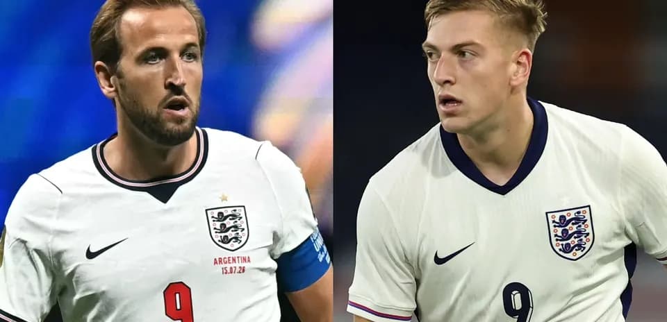 Two England players in national team jerseys