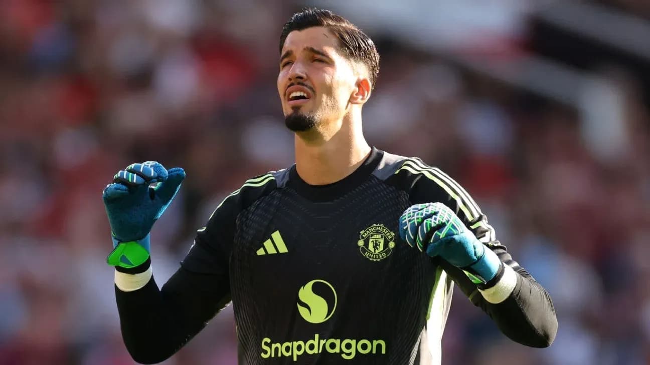 Goalkeeper celebrating during Manchester United match