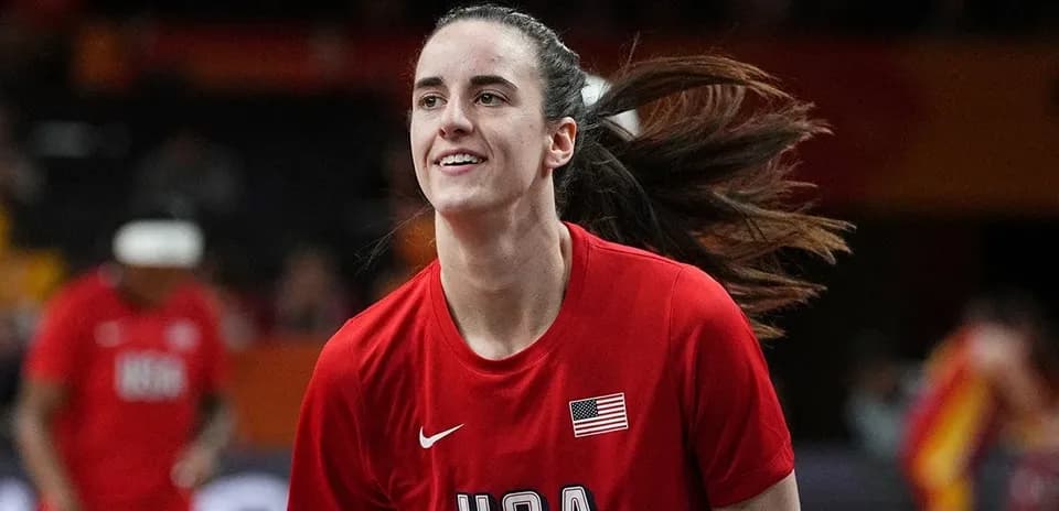 Basketball player warming up in USA jersey