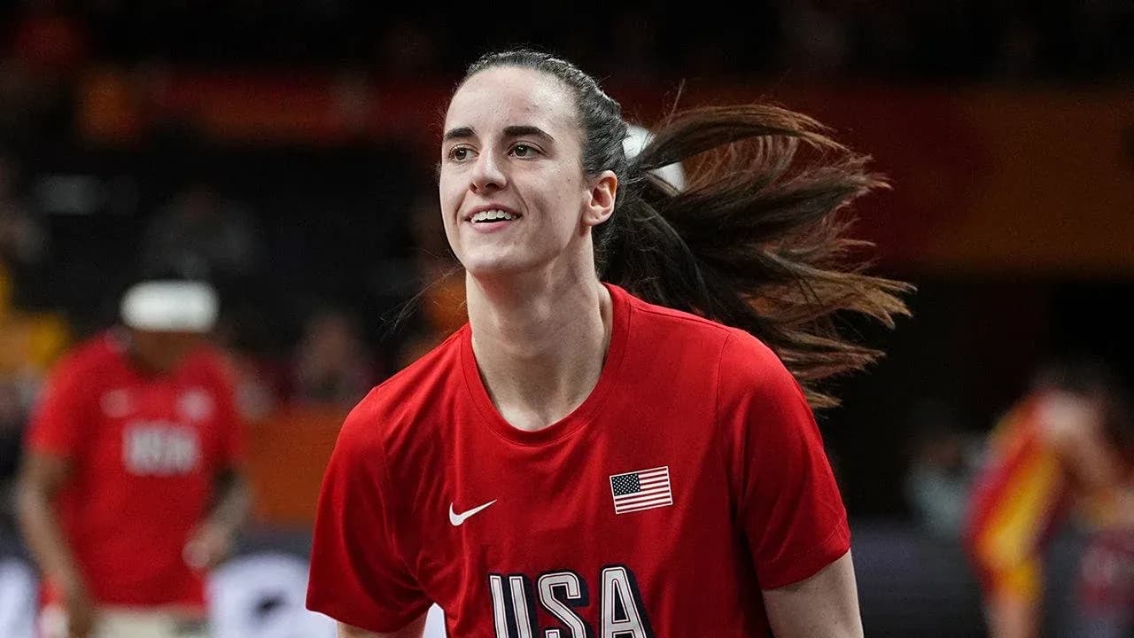 Basketball player warming up in USA jersey