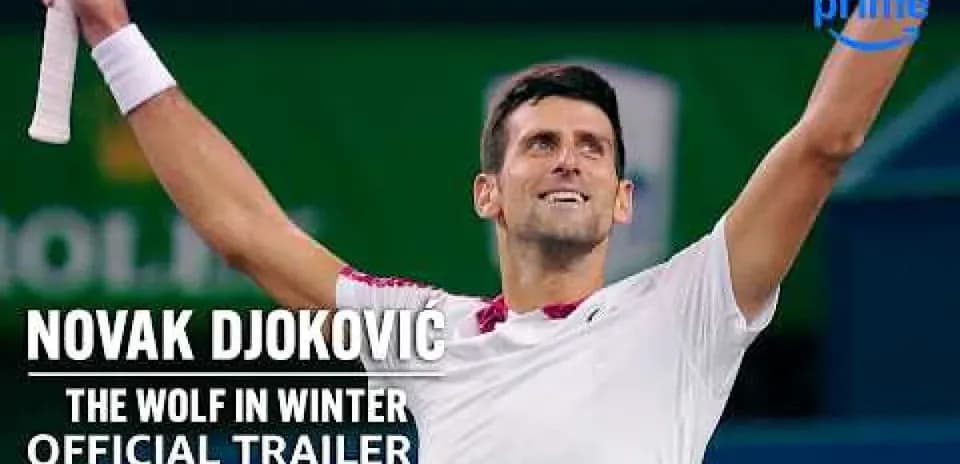 Novak Djokovic celebrating during a tennis match